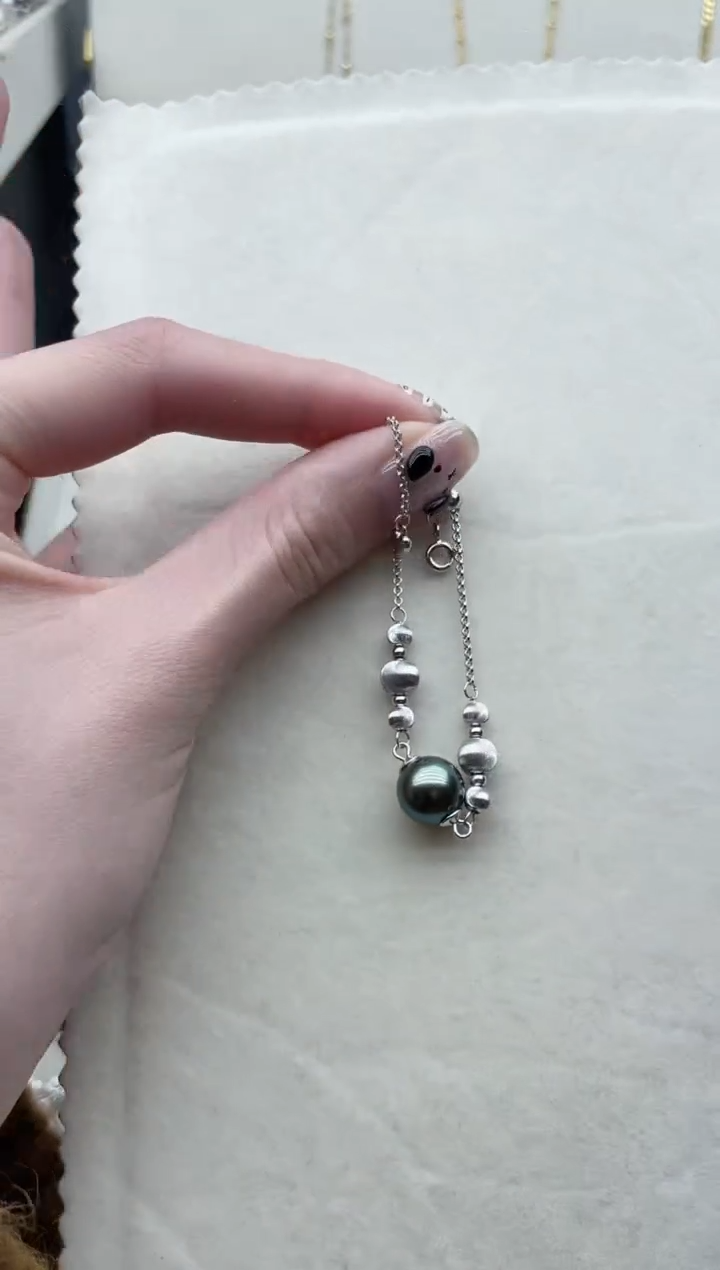 【闪购商品】海水珍珠手链银S925镶嵌52