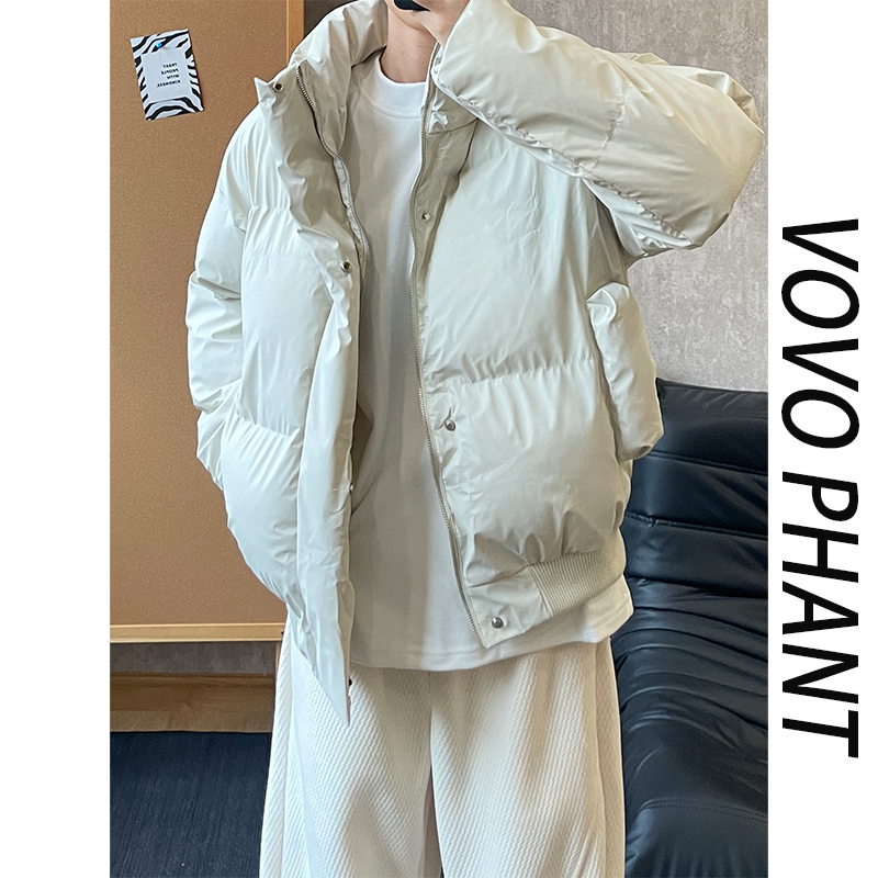 VOVO美式立领棉服男秋冬季cleanfit加厚保暖棉衣潮流百搭面包服