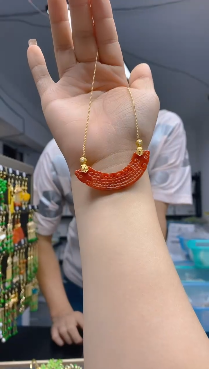 【闪购商品】翡翠耳饰合金0410翡翠锁骨链翡翠锁骨链