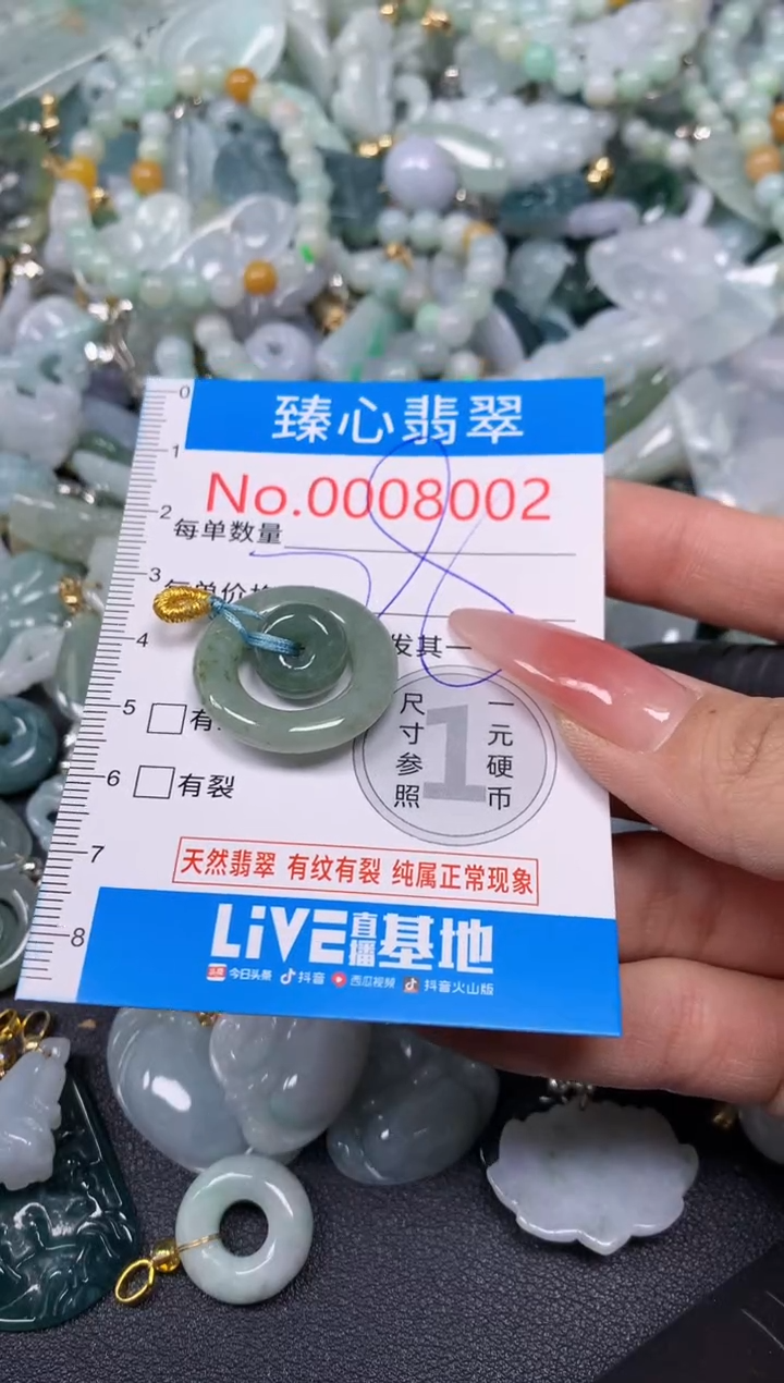 【闪购商品】翡翠颈饰未镶嵌含绳0008002