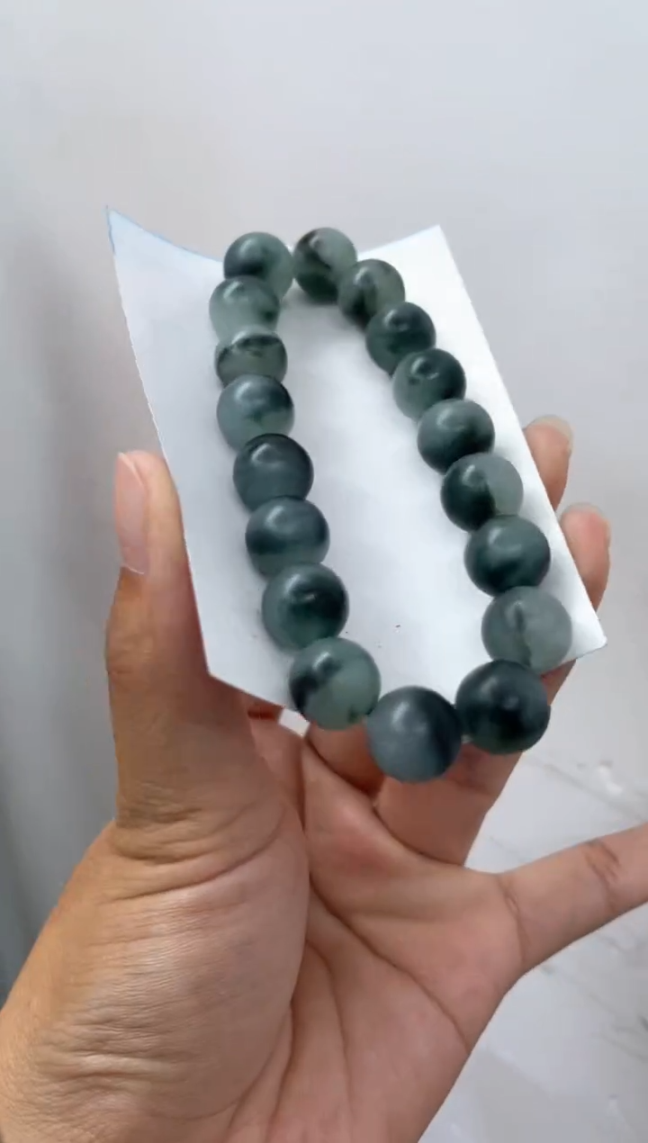 未镶嵌定制翡翠天然缅甸翡翠手串47