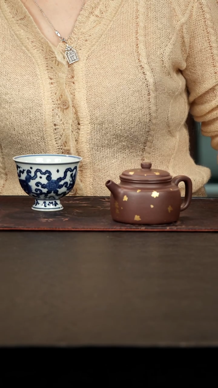 茶壶紫砂2**8洒金天青泥德钟150cc