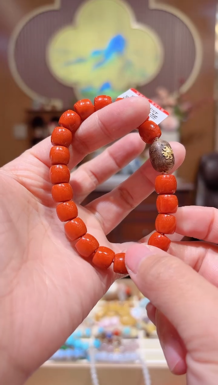 【闪购商品】南红玛瑙手串未镶嵌设计款珠串9.6