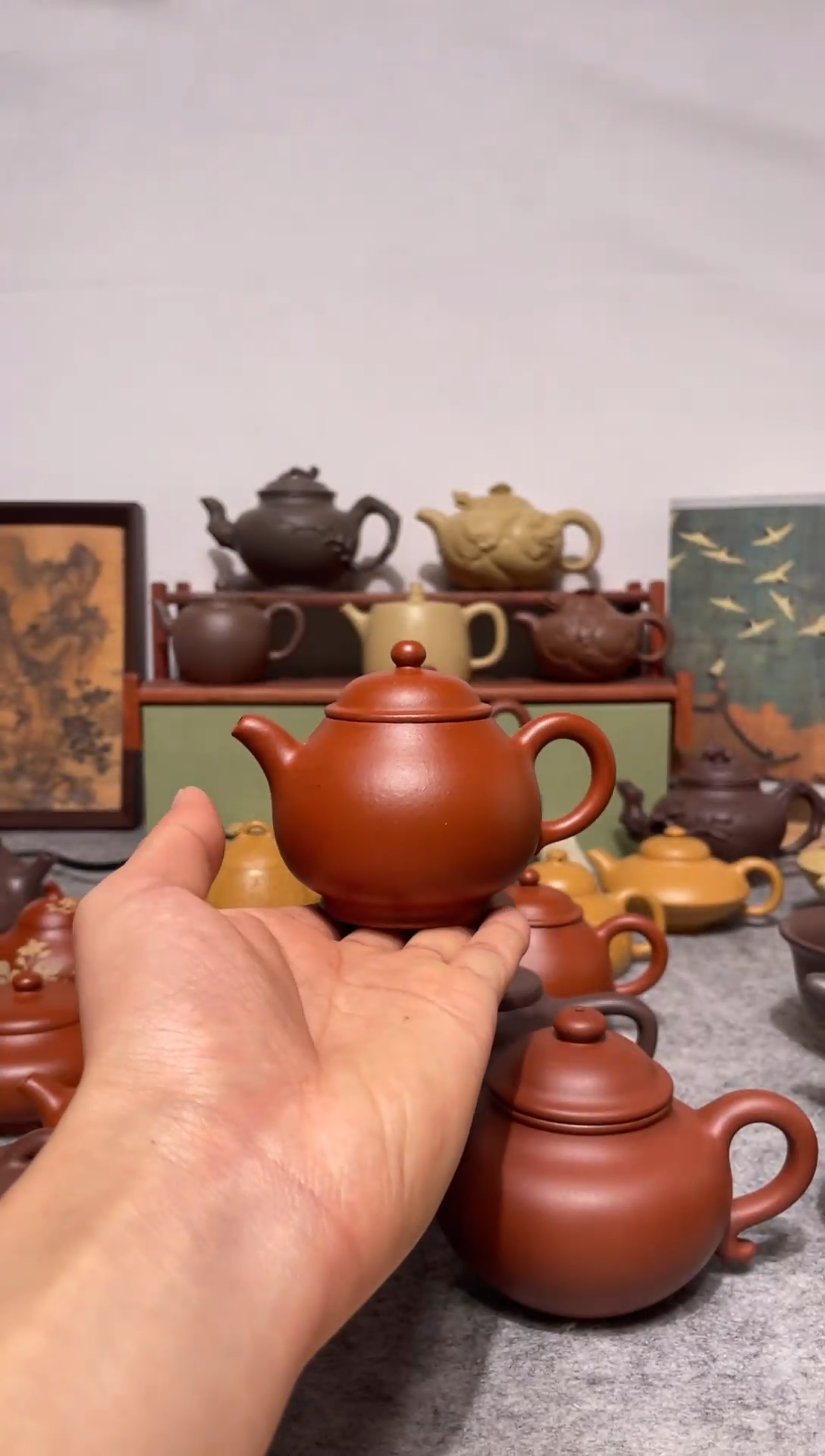 茶壶紫砂微微瑕全手工小煤窑朱泥手工泥 伯俊潘壶140cc
