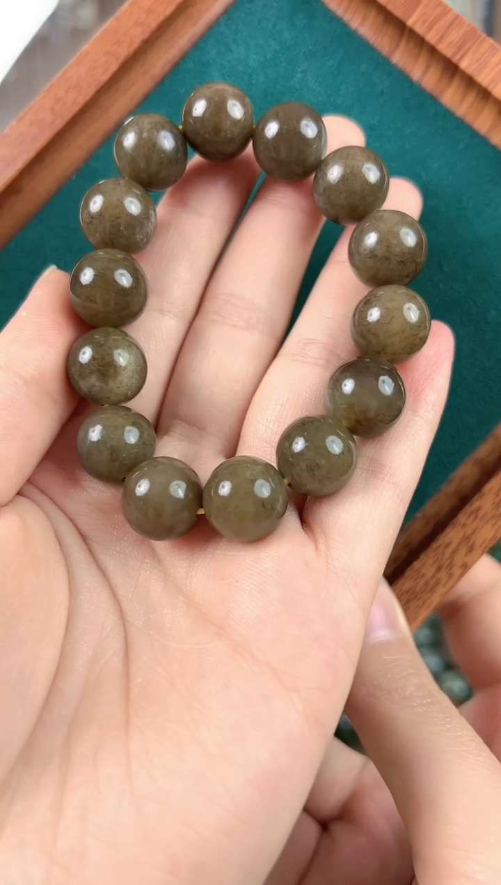 【闪购商品】和田玉手链未镶嵌新疆和田玉且末红糖手串14