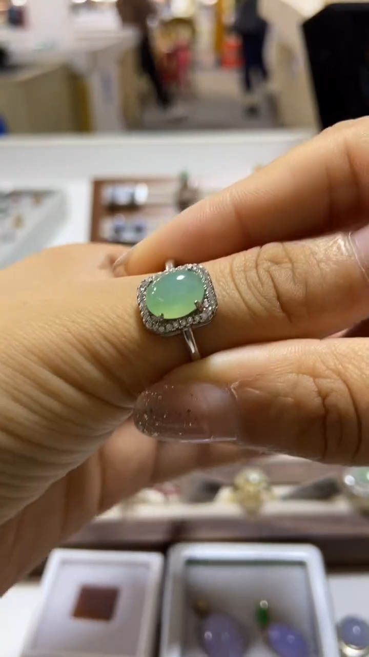 【闪购商品】翡翠颈饰未镶嵌天然缅甸a货翡翠戒指