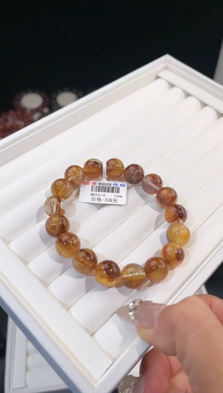 【闪购商品】水晶手链未镶嵌多样性发一黄胶花12mm