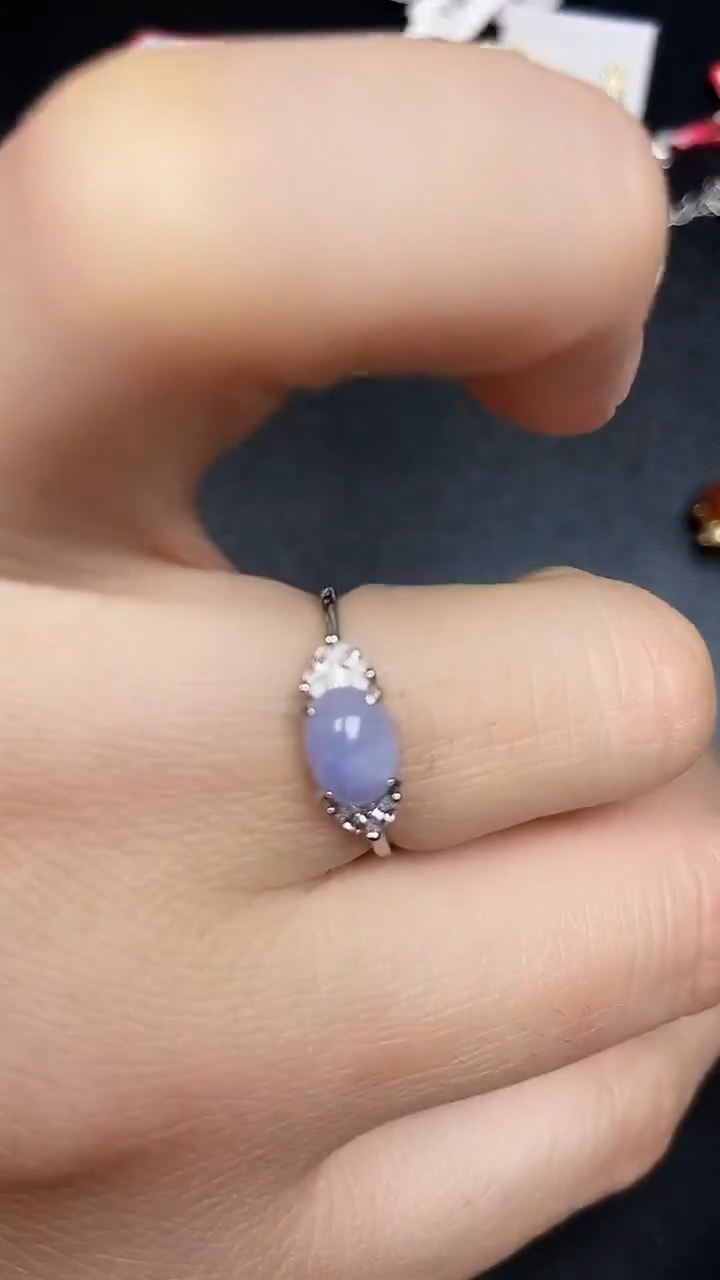 银S925镶嵌戒指翡翠3000