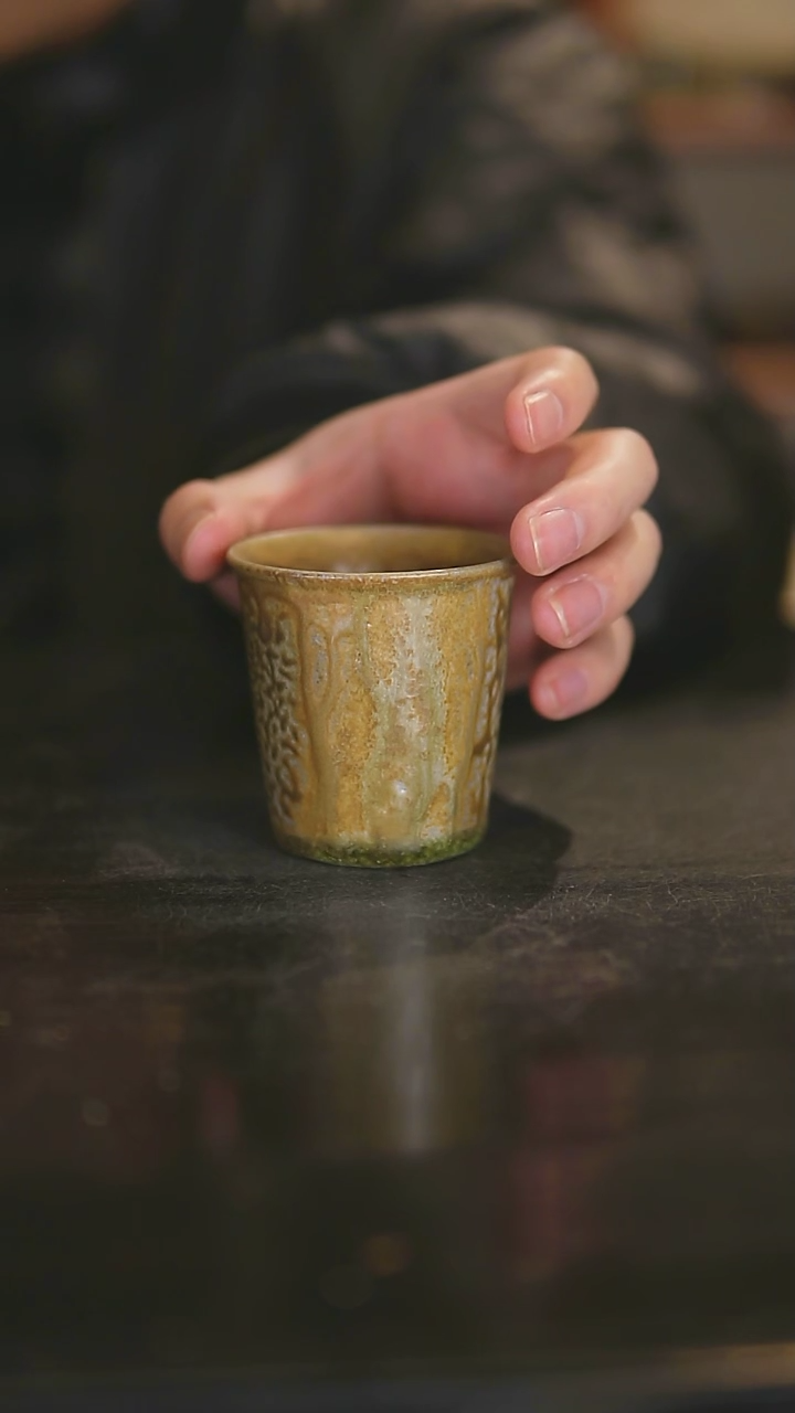 【闪购商品】景德镇柴烧裸烧陶瓷茶杯0354