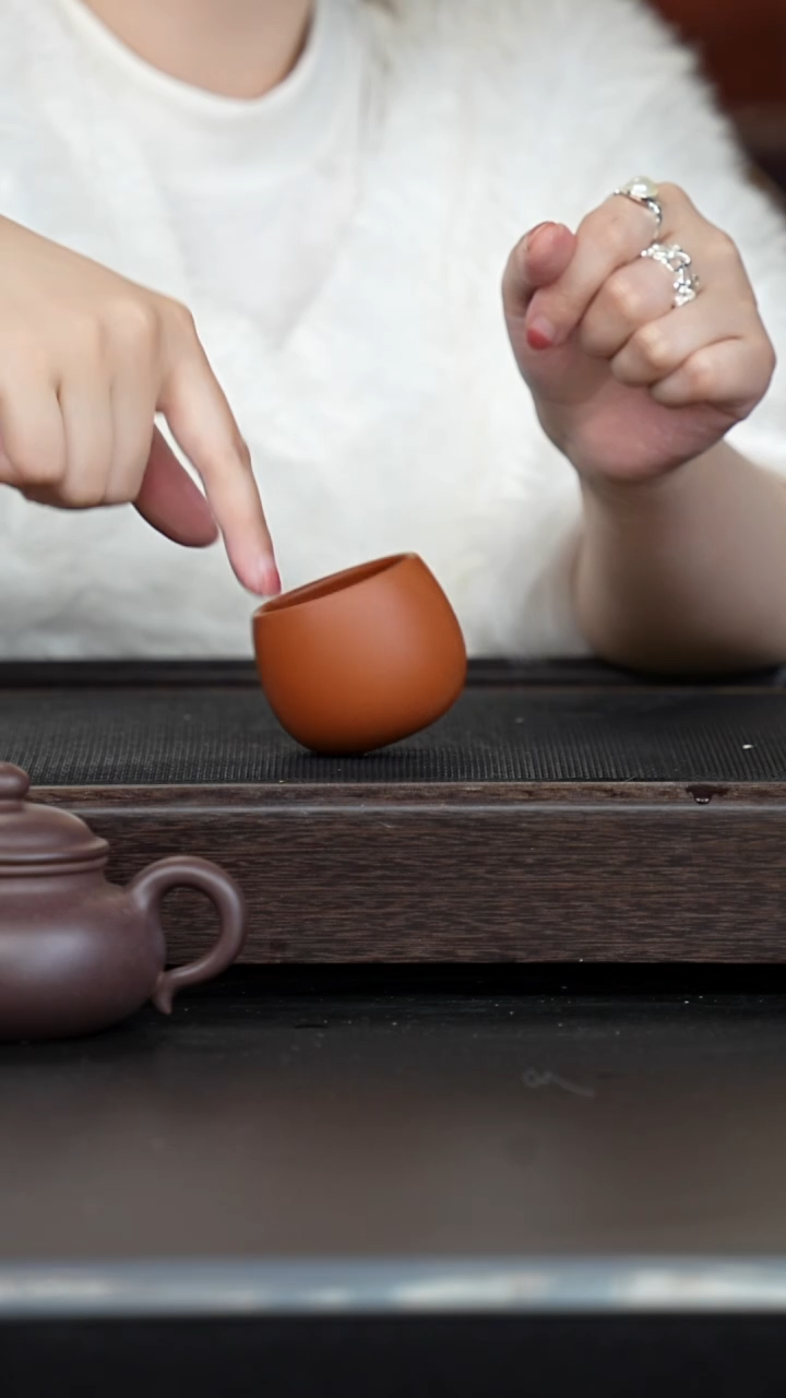 【闪购商品】紫砂茶壶鹅黄朱泥不倒翁杯