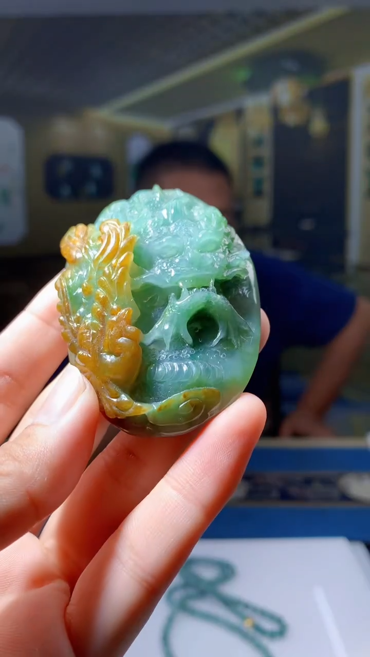 定制翡翠未镶嵌1119hm-毛货挂件(赠珠链)24