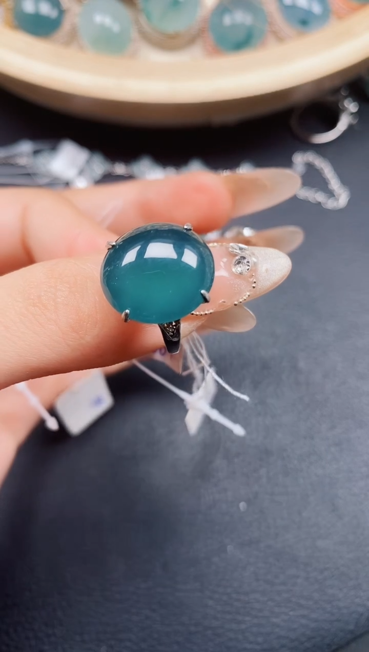 【闪购商品】翡翠戒指银S925镶嵌翡翠