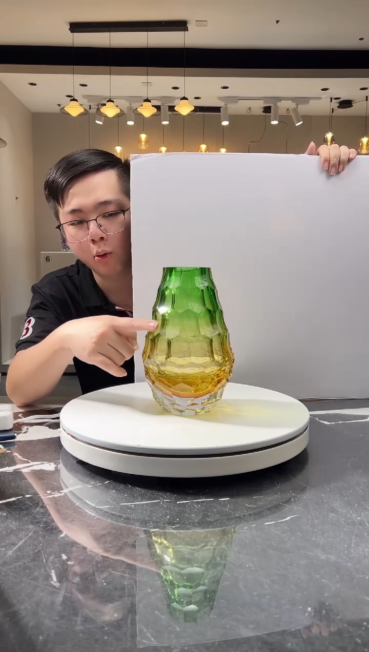 摆件巴比特美学-金色小花器