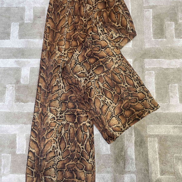 【宝姐家/阔腿裤】夏季新款豹纹百搭高奢薄款女阔腿裤 25236A