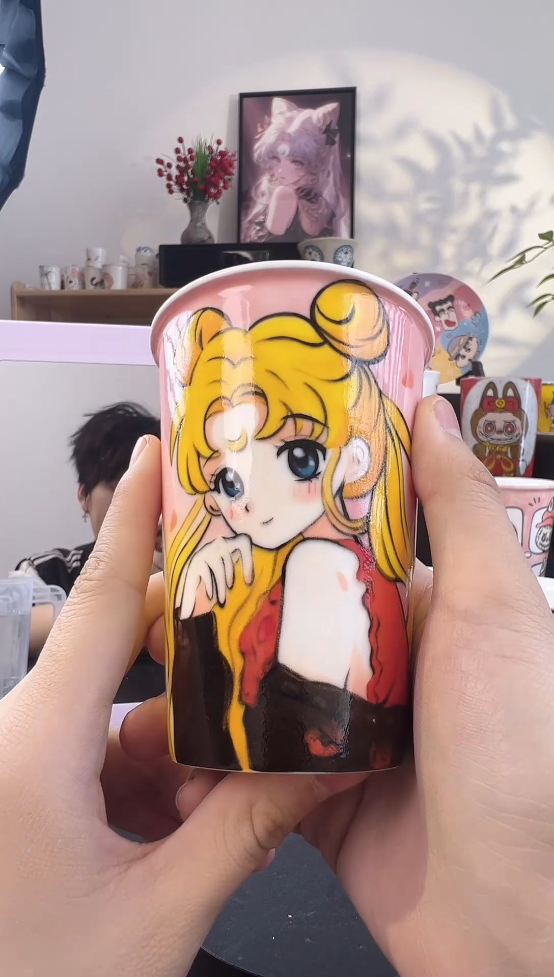 【闪购商品】摆件手工手绘陶瓷小杯杯