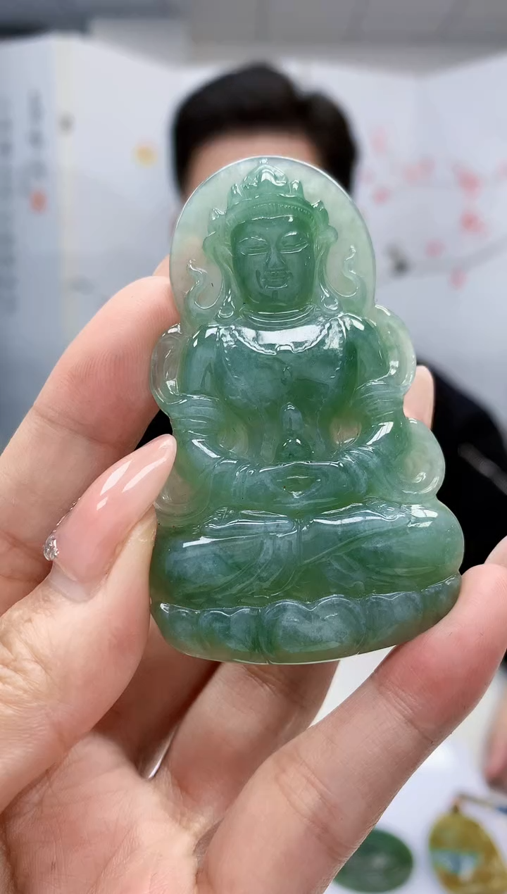 【闪购商品】定制翡翠未镶嵌4917MM-毛货挂件9