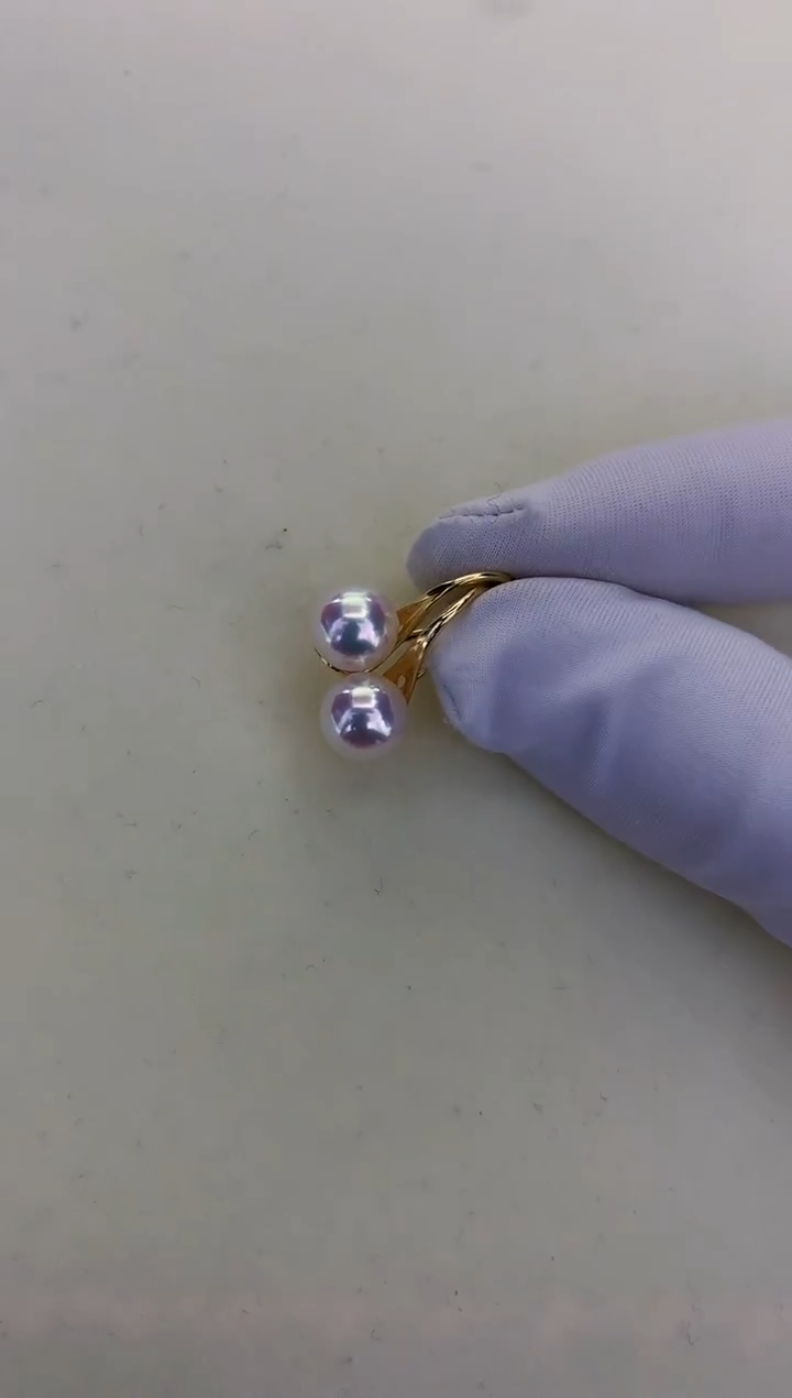 银S925镶嵌DA海水珍珠 GD260 7-8 耳钩