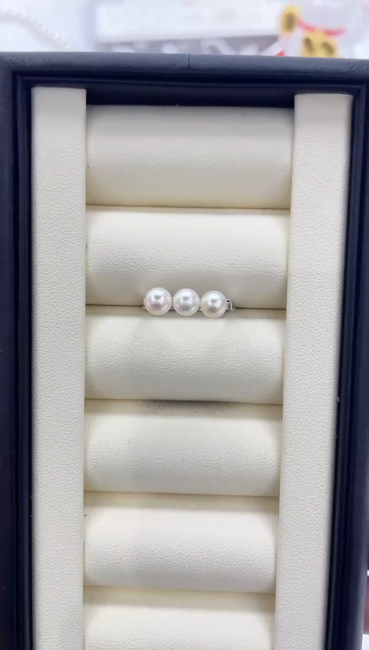 【闪购商品】海水珍珠戒指银S925镶嵌海水珍珠戒指