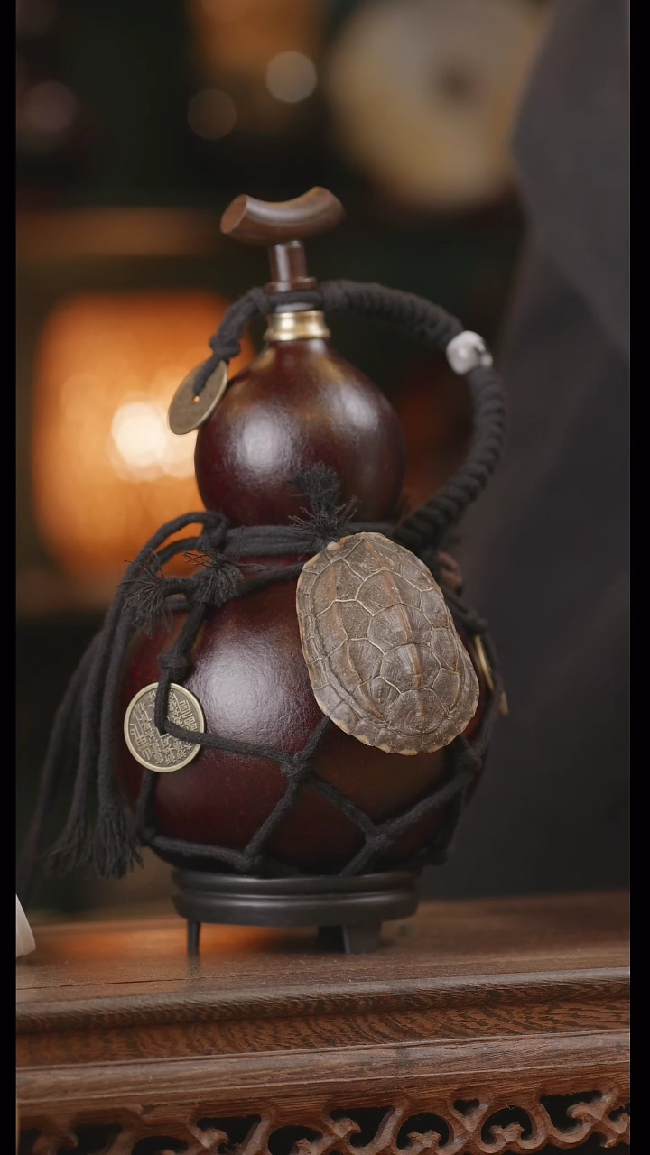 【闪购商品】85号精品天然大漆工艺防渗内胆酒葫芦~