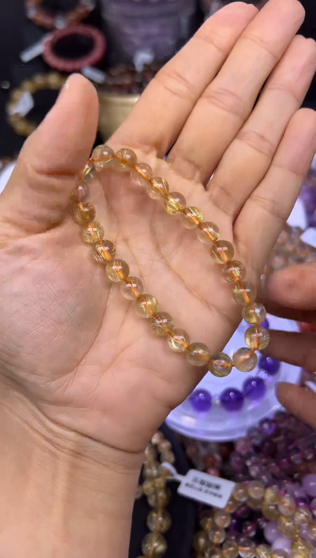 未镶嵌手串水晶金发晶7.7mm