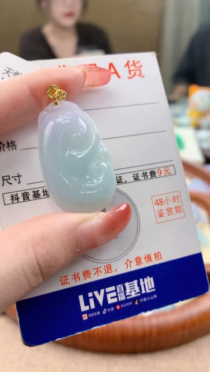 颈饰未镶嵌翡翠天然A货翡翠挂件