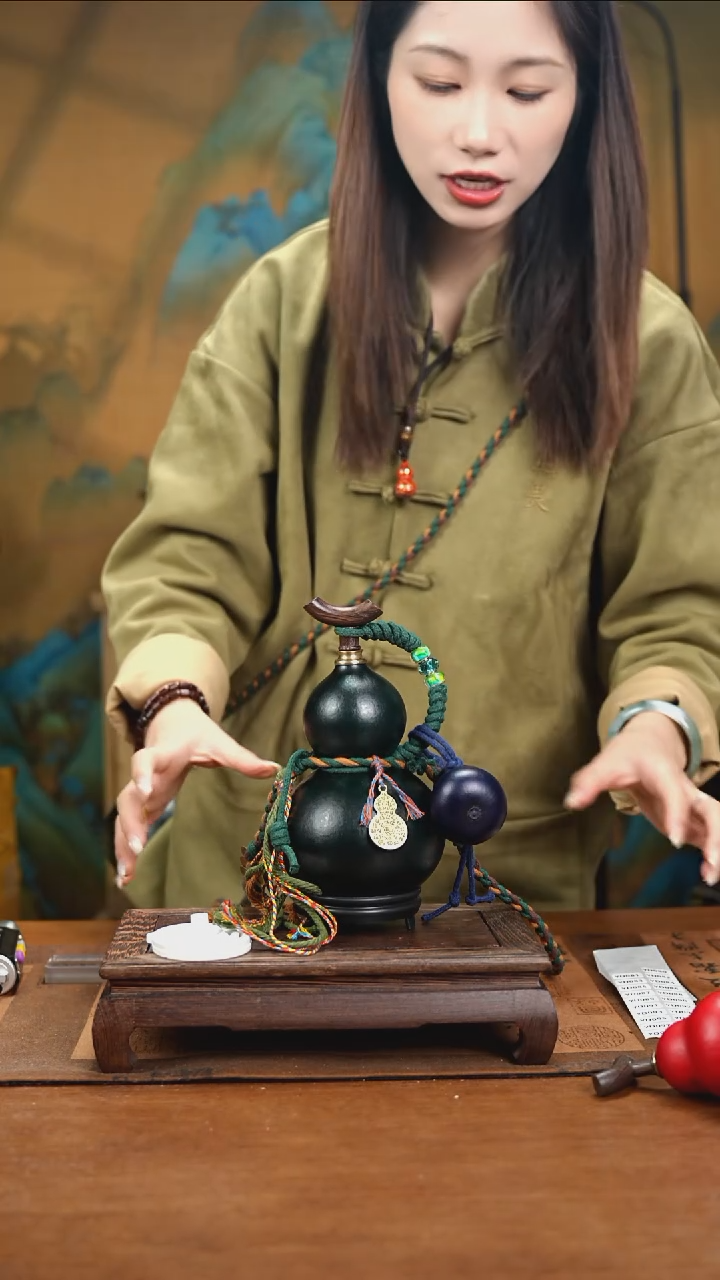 YD080精品藏绳款天然酒葫芦（一物一拍）+小手捏