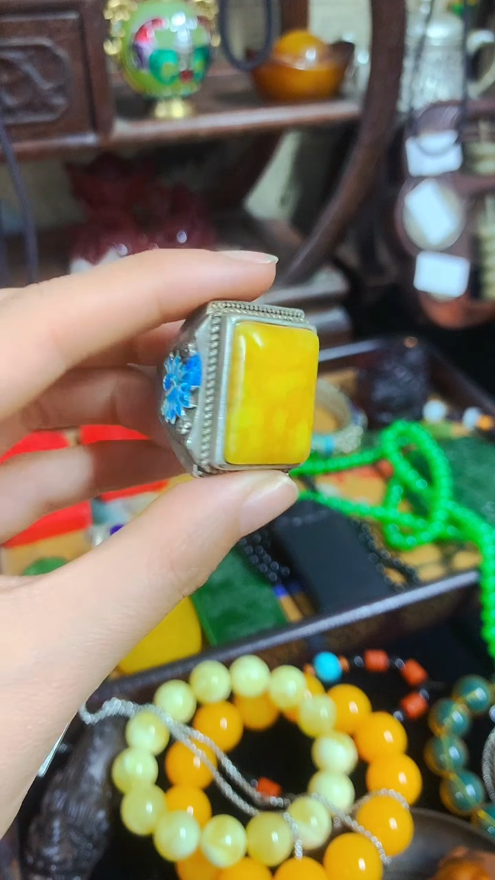 【闪购商品】蜜蜡戒指未镶嵌主播推荐主播推荐