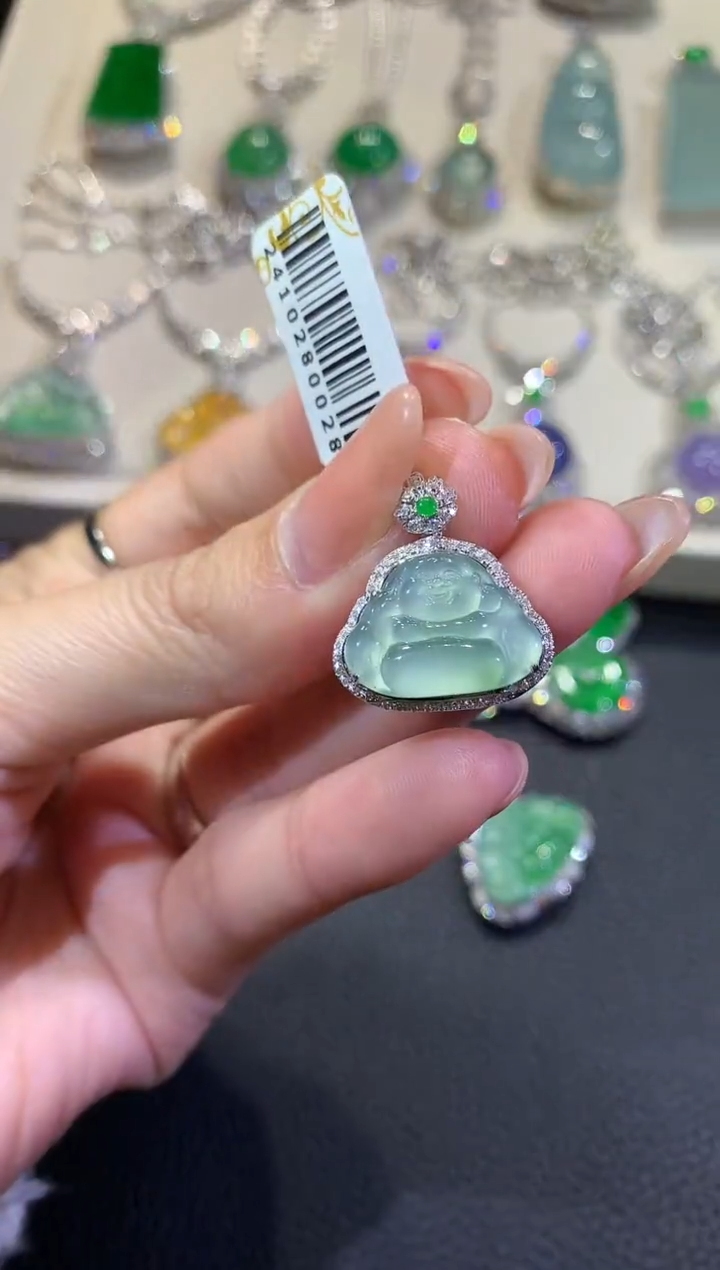 【闪购商品】翡翠吊坠(不含链)18K金镶嵌12-无鉴赏多样性发货一件