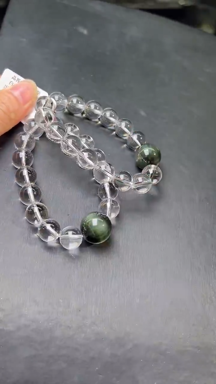 未镶嵌手串水晶白水晶绿漪手串 JP57879 多样性发一