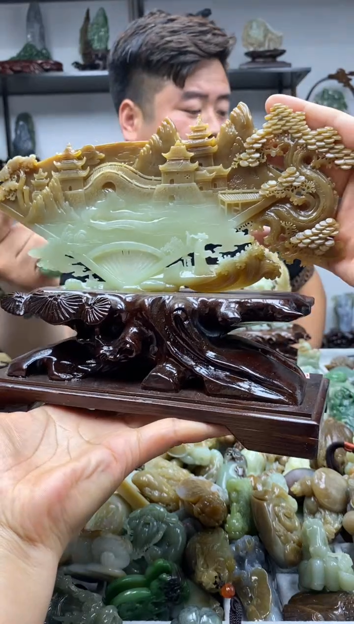 和田玉未镶嵌摆件1