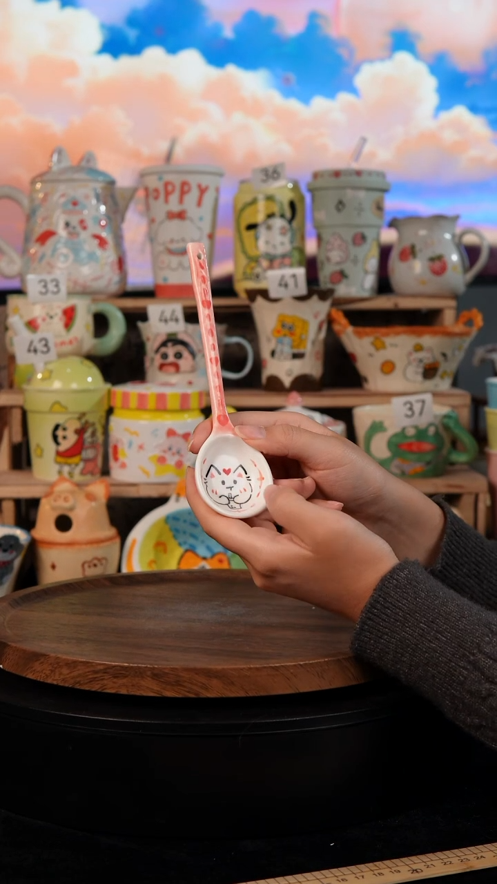 陶瓷双饮款景德镇手工手绘陶瓷