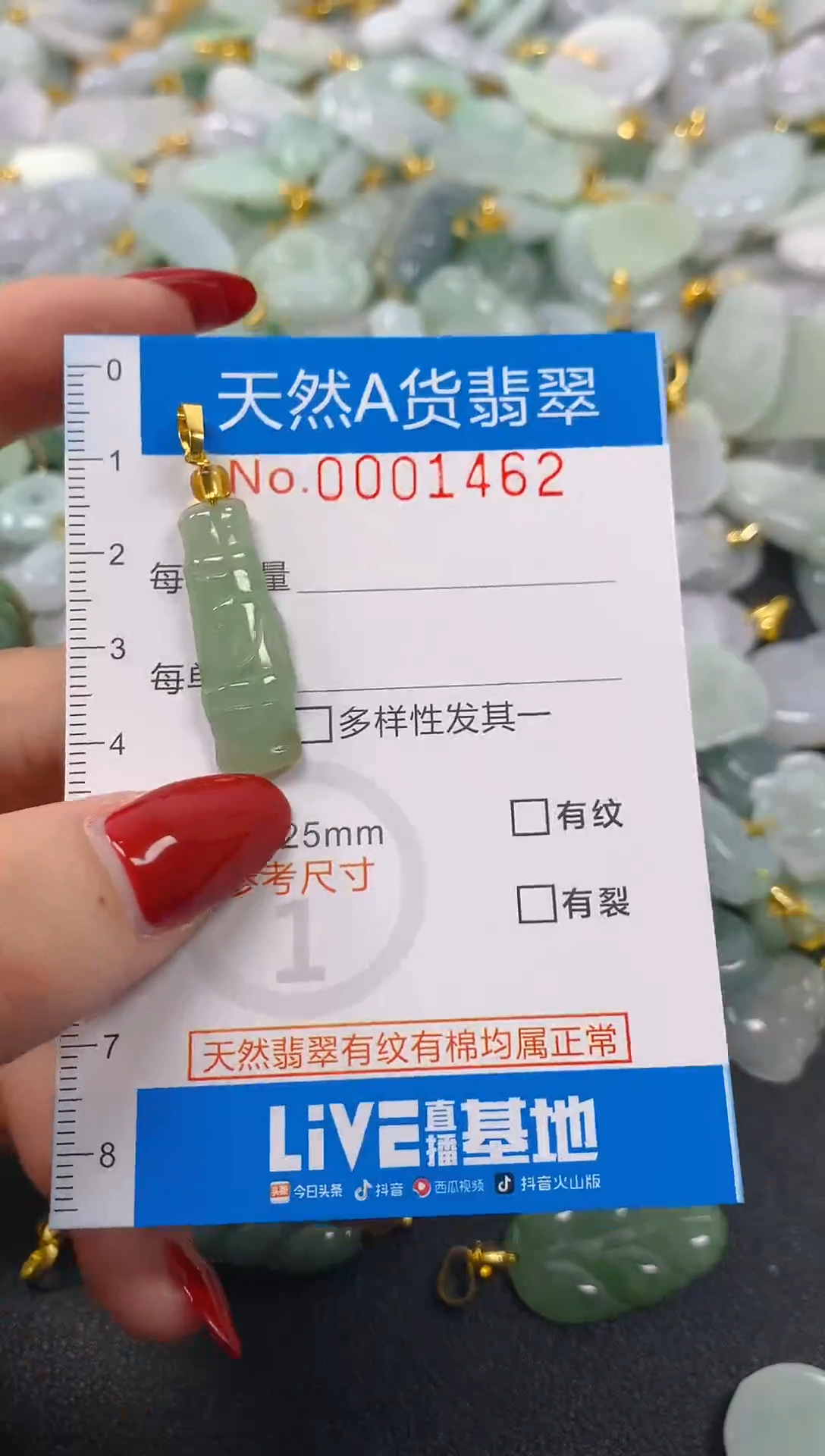 颈饰未镶嵌翡翠净货挂件-1462