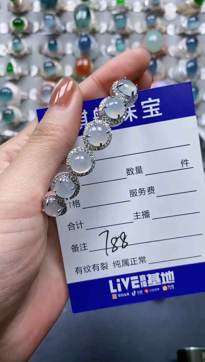 【闪购商品】翡翠手镯银S925镶嵌0788