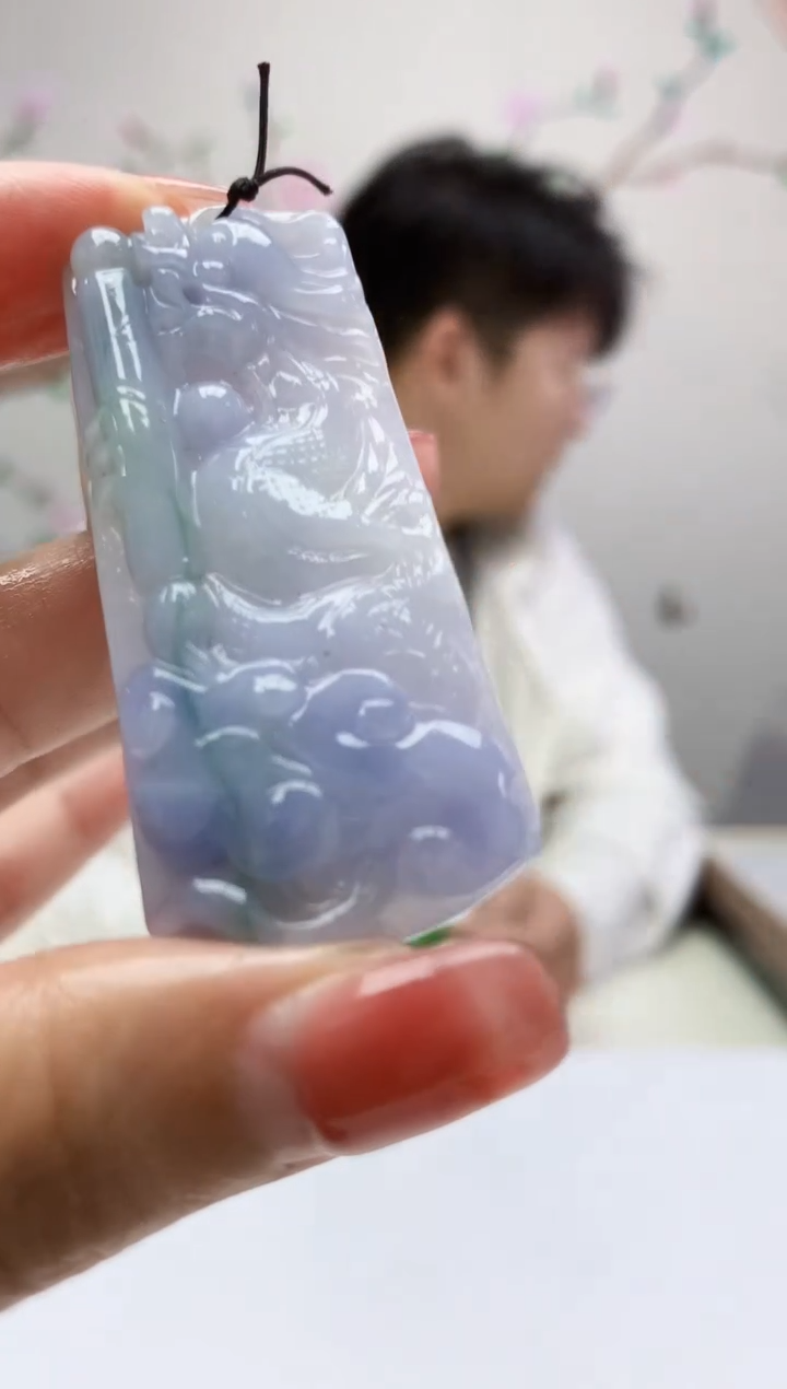 定制翡翠未镶嵌005xm-毛货挂件64