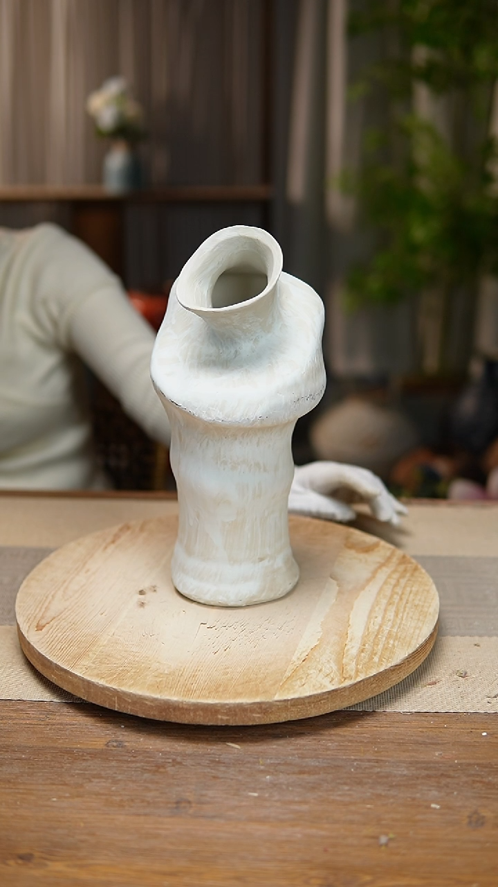 【闪购商品】陶瓷花器陶瓷花瓶手捏瓶001