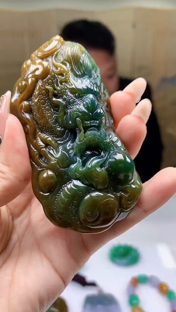 【闪购商品】定制翡翠未镶嵌4969ty-毛货挂件193