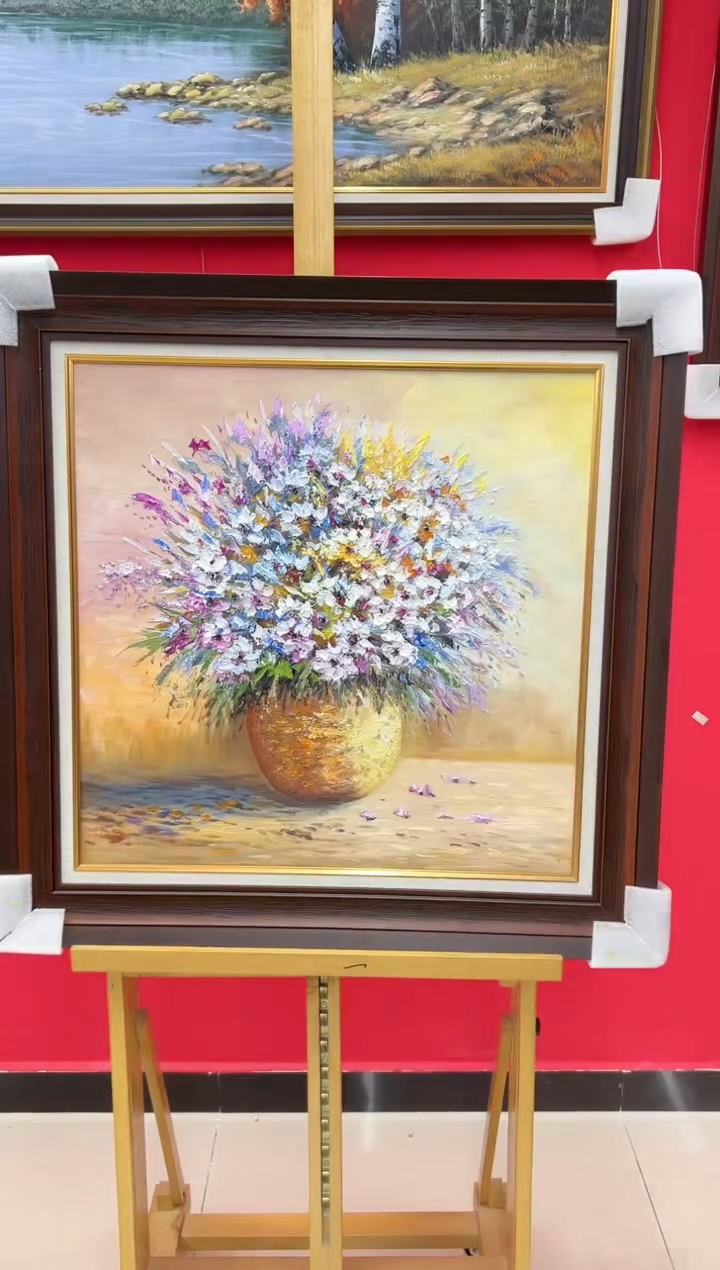 【闪购商品】绘画梁静-60*60-荷塘油画