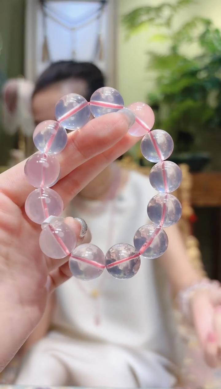 【闪购商品】水晶手串未镶嵌粉水晶手串3/15.1