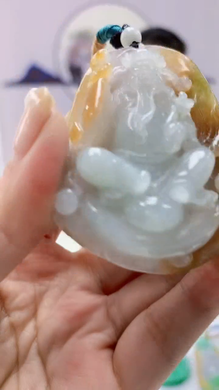 【闪购商品】定制翡翠未镶嵌4969ms-毛货挂件45