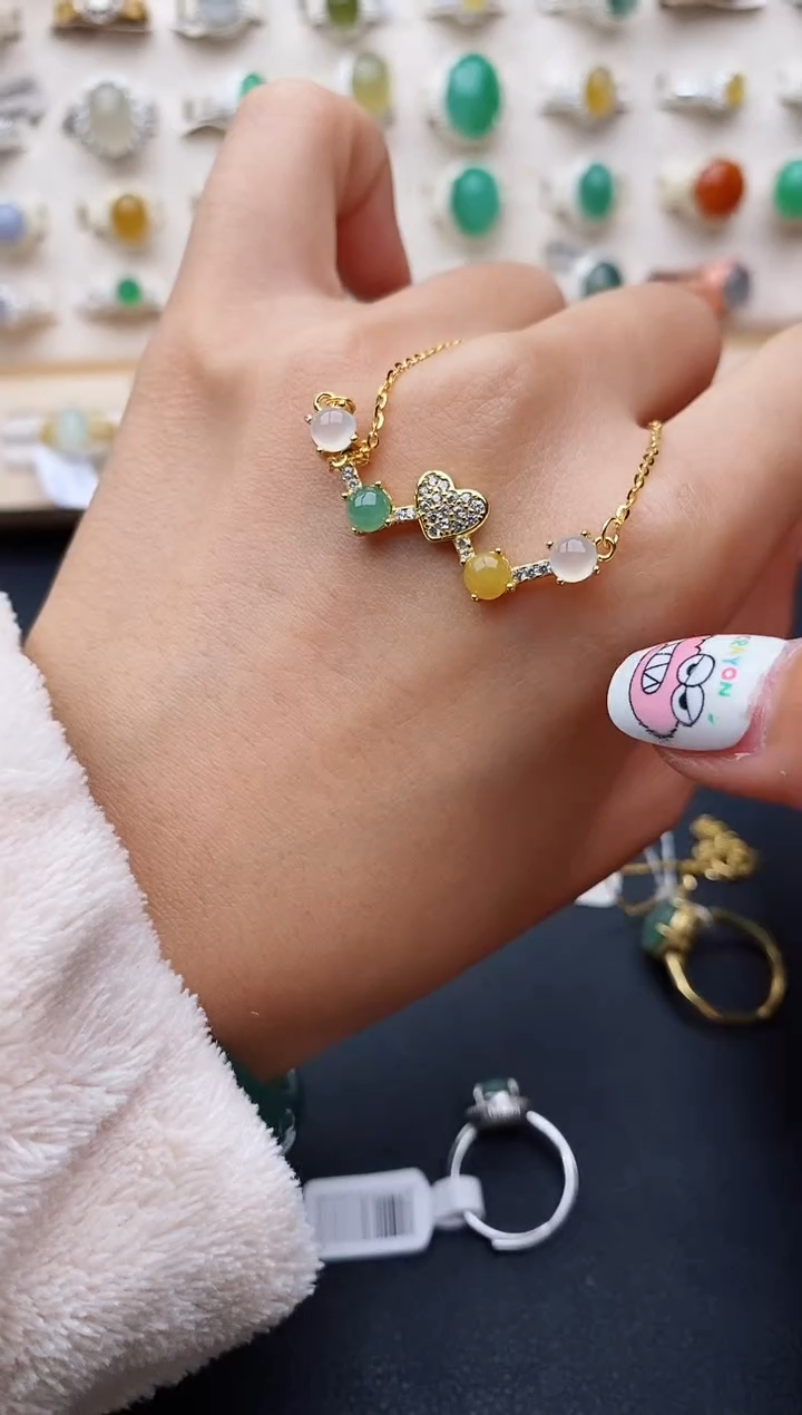 【闪购商品】翡翠颈饰银S925镶嵌缅甸翡翠