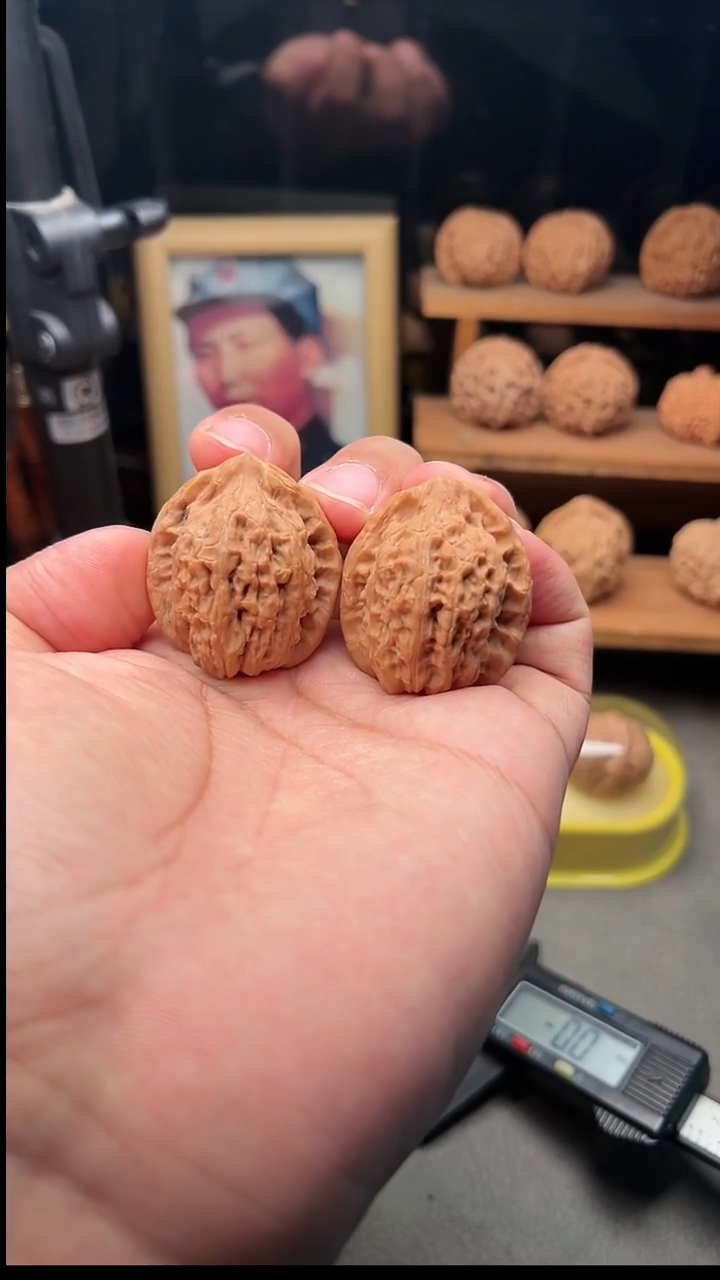 吊坠文玩核桃乾隆帽骨质无敌35