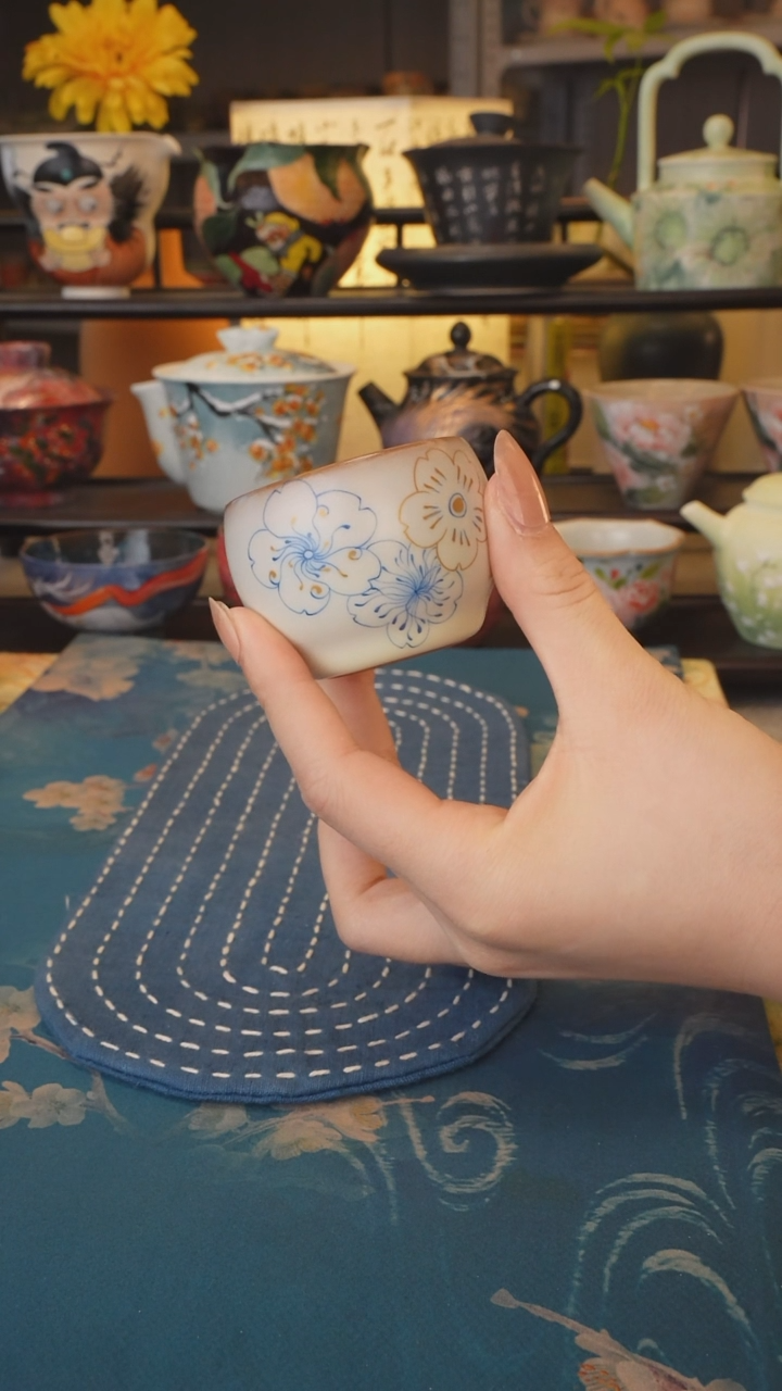 【闪购商品】猪油冻系列 蓝花小蛋杯