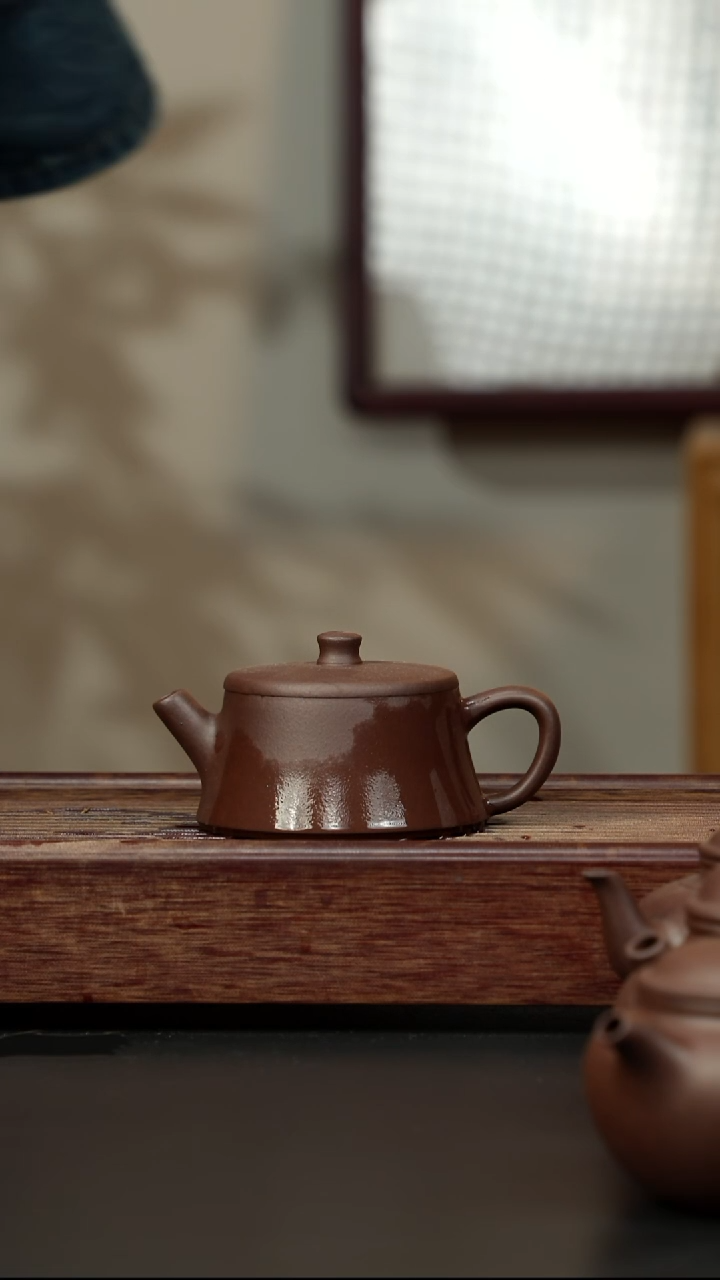 紫砂茶壶老紫泥 云柱