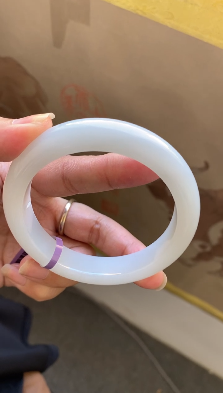 未镶嵌手镯翡翠（高货捡漏）糯化胶白月光15号