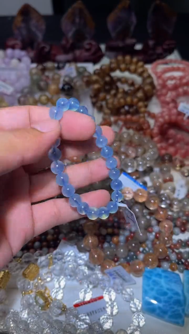 海蓝宝石手串未镶嵌L40-多样性发其一