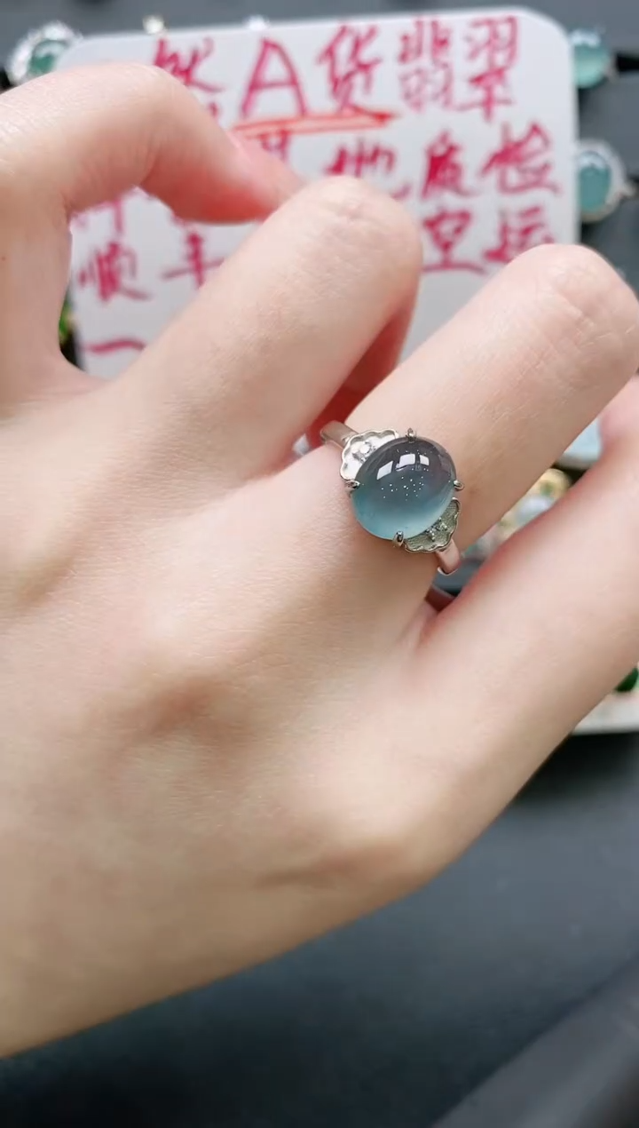 【闪购商品】翡翠戒指银S925镶嵌11111111