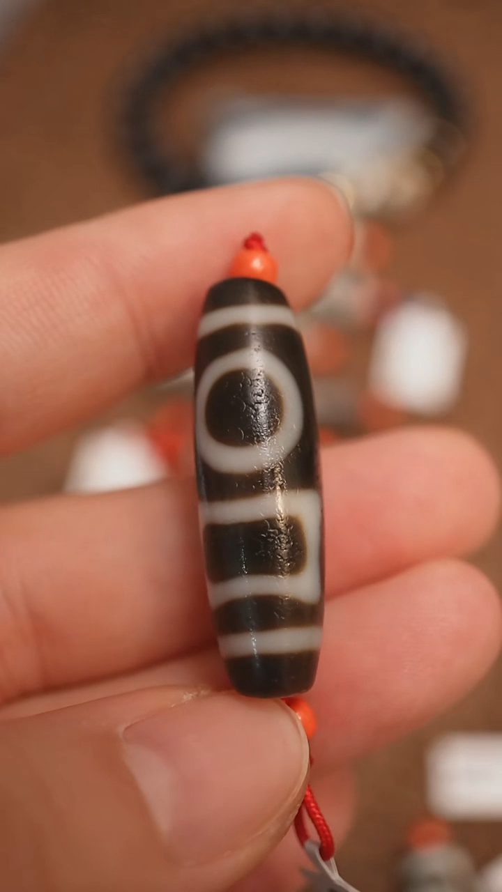 未镶嵌颈饰玛瑙/玉髓赛***文蚀花玛瑙珠定制编绳