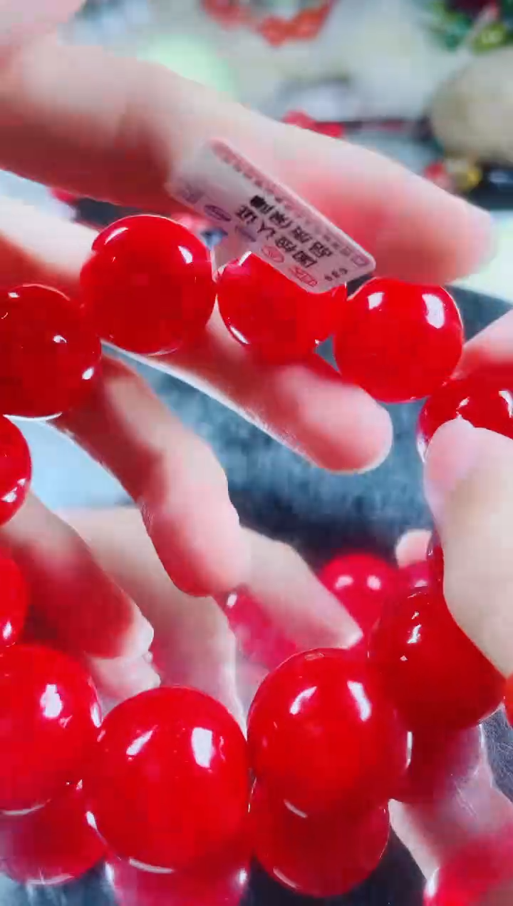 硅化珊瑚（珊瑚玉）手串未镶嵌红珊瑚手串卡20