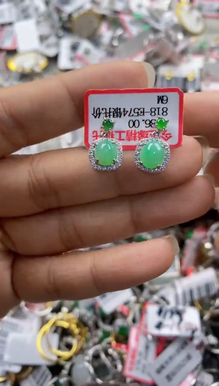 银S925镶嵌戒指翡翠222                 9