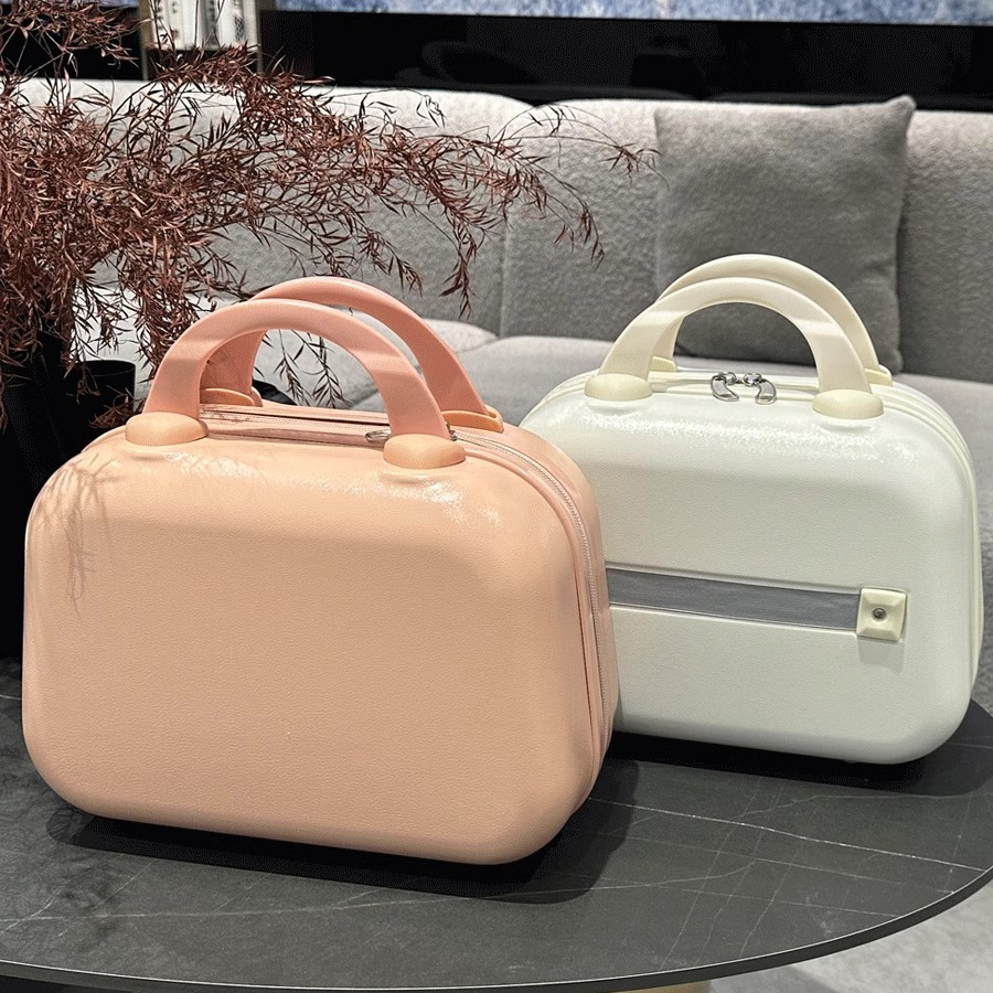 手提箱女可爱公主粉迷你化妆箱14寸小型轻便新款收纳包可挂行李箱